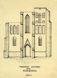 fronton katedry przy poświęceniu w 1411 r.